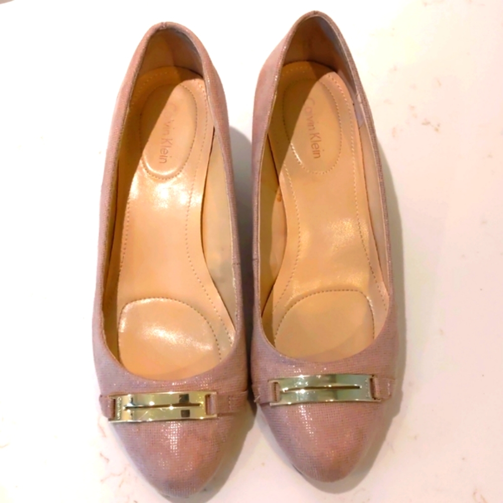 Calvin Klein Light Pink Wedges